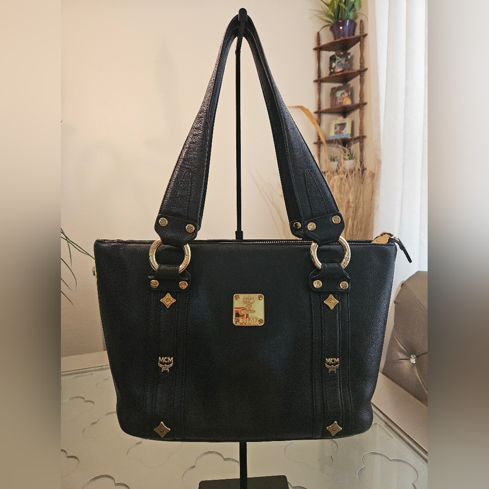MCM Munchen Studded Tote
